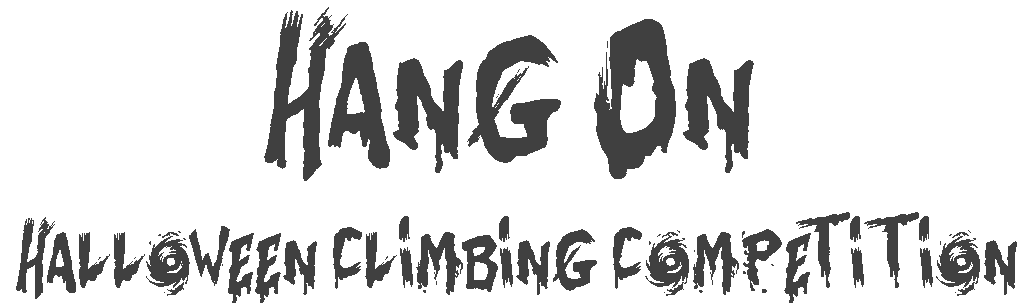 Spooky font image with Hang On Halloween Climbing Competition